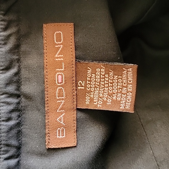 Bandolino Halter Black Flower Pattern Eyelet 100% cotton Dress size 12 - Picture 10 of 10